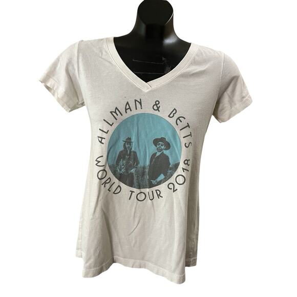 Allman & Betts 2018 World Tour V-Neck T-Shirt – Size Medium - Picture 1 of 8